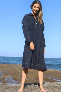 Bagruu Mada Dress In Navy