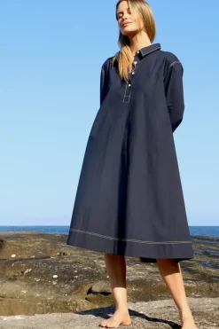 Bagruu Mada Dress In Navy
