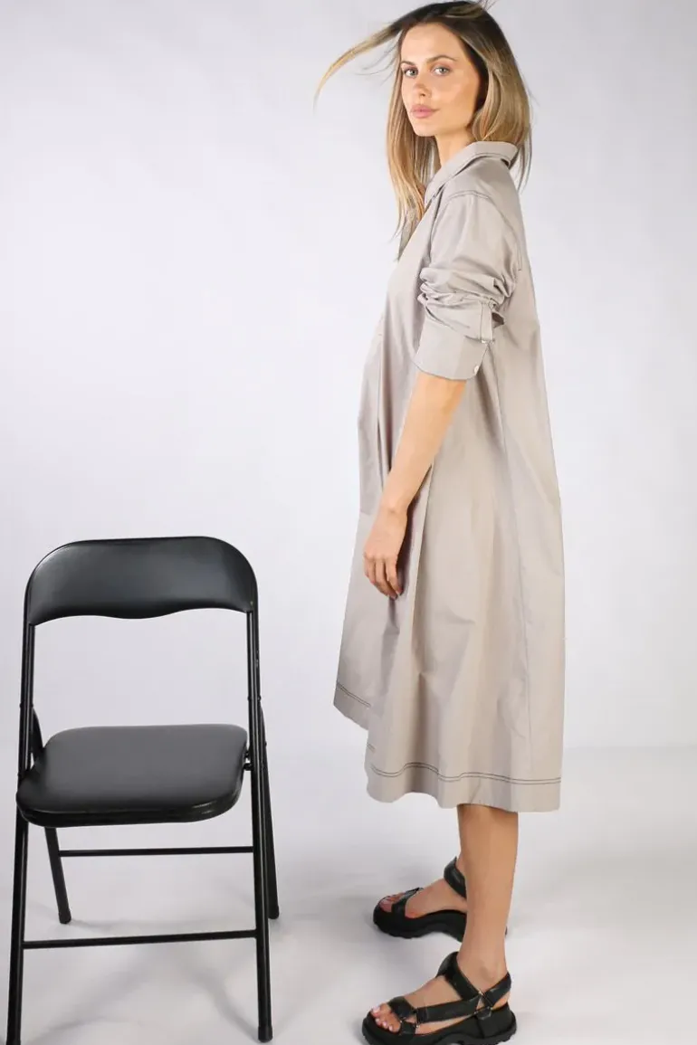 Bagruu Mada Dress In Stone