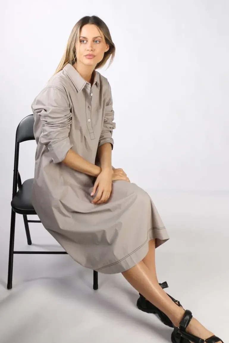 Bagruu Mada Dress In Stone