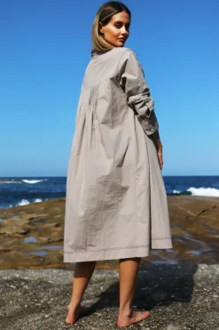 Bagruu Mada Dress In Stone