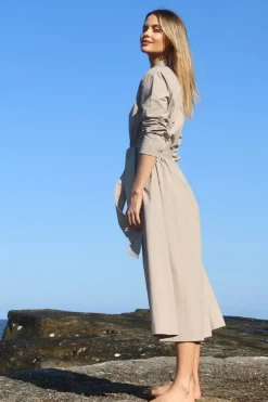 Bagruu Mala Dress In Stone