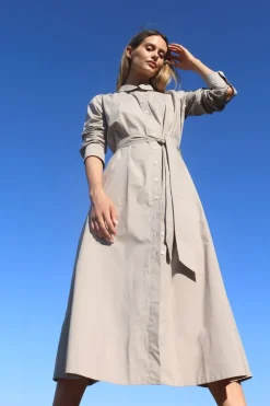Bagruu Mala Dress In Stone