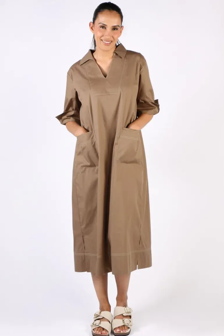 Bagruu Minna Dress In Olive
