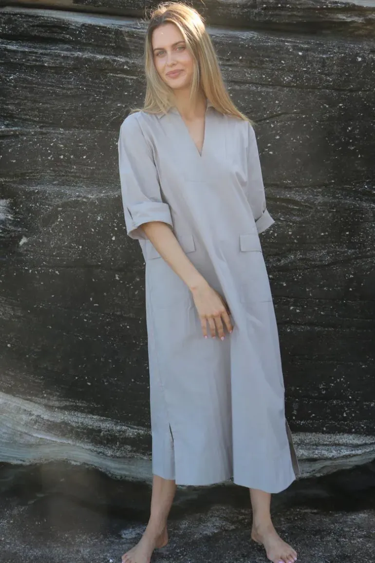 Bagruu Minna Dress In Stone