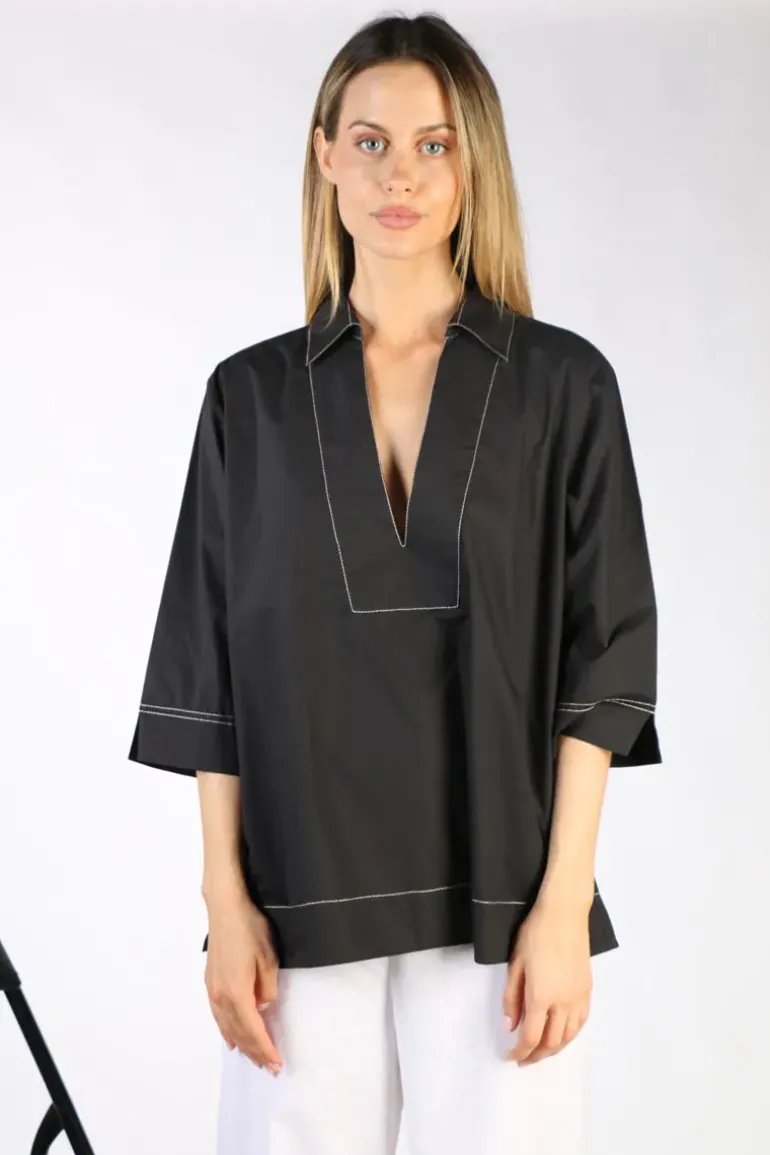 Bagruu Minna Top In Black