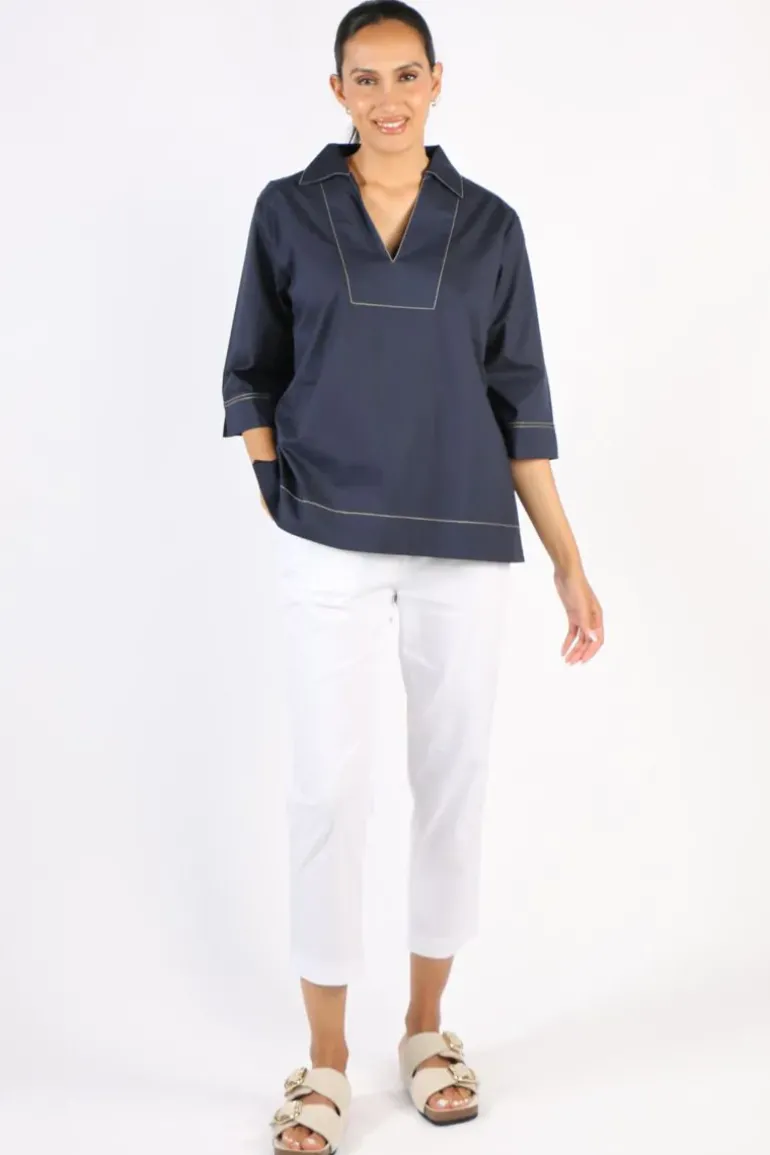 Bagruu Minna Top In Navy