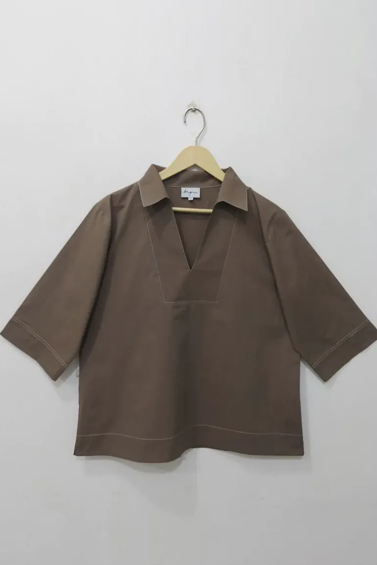 Bagruu Minna Top In Olive
