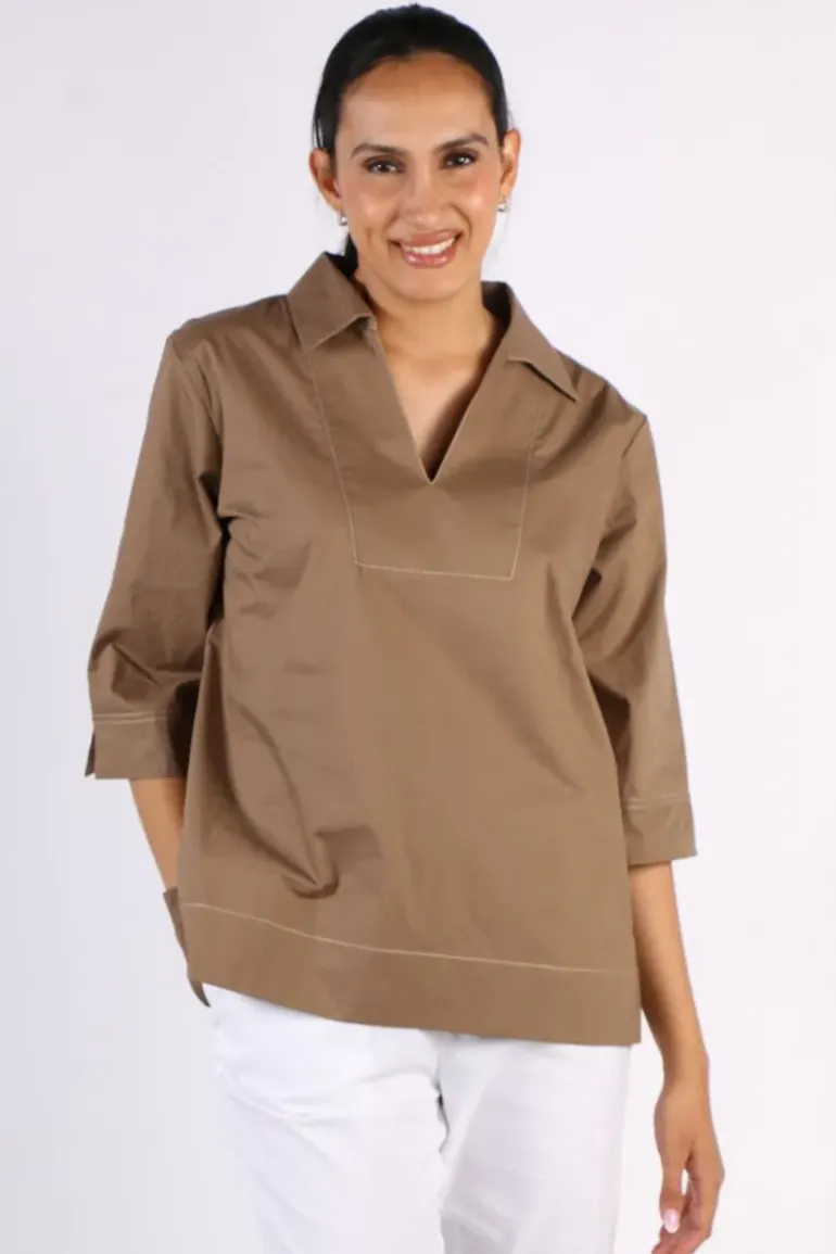 Bagruu Minna Top In Olive