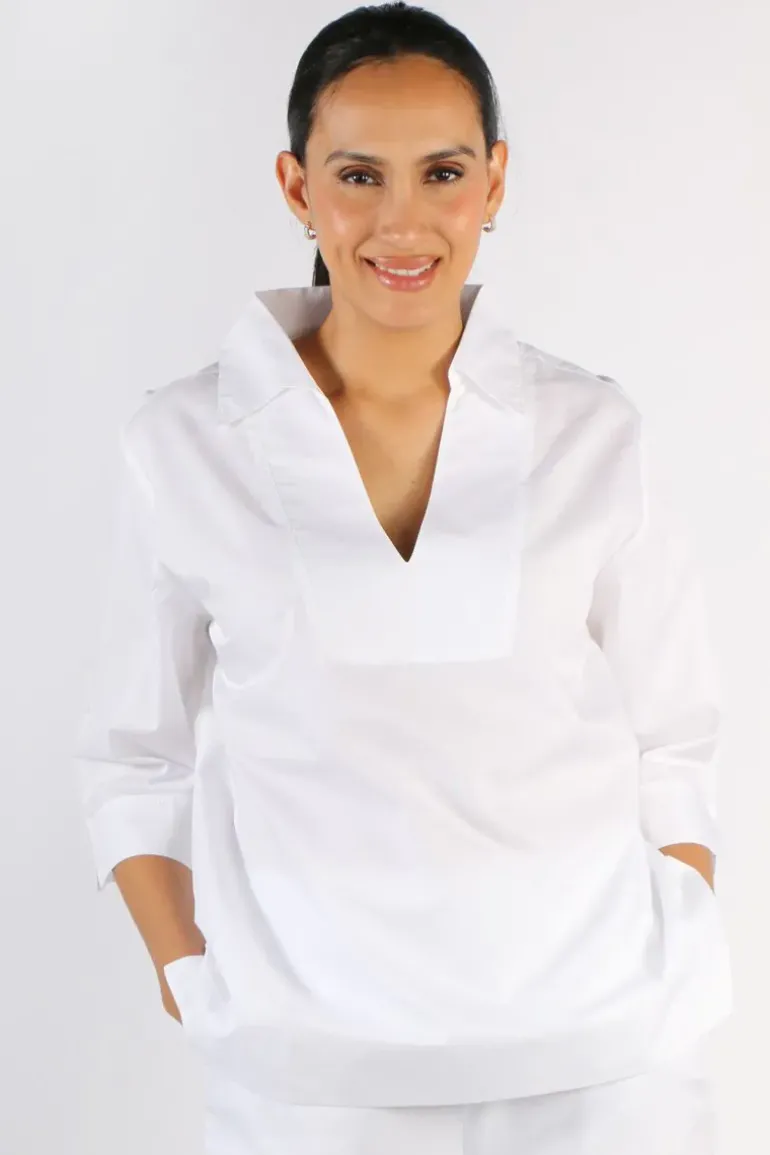 Bagruu Minna Top In White