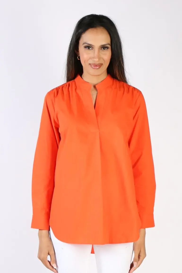 Bagruu Olive Shirt In Orange