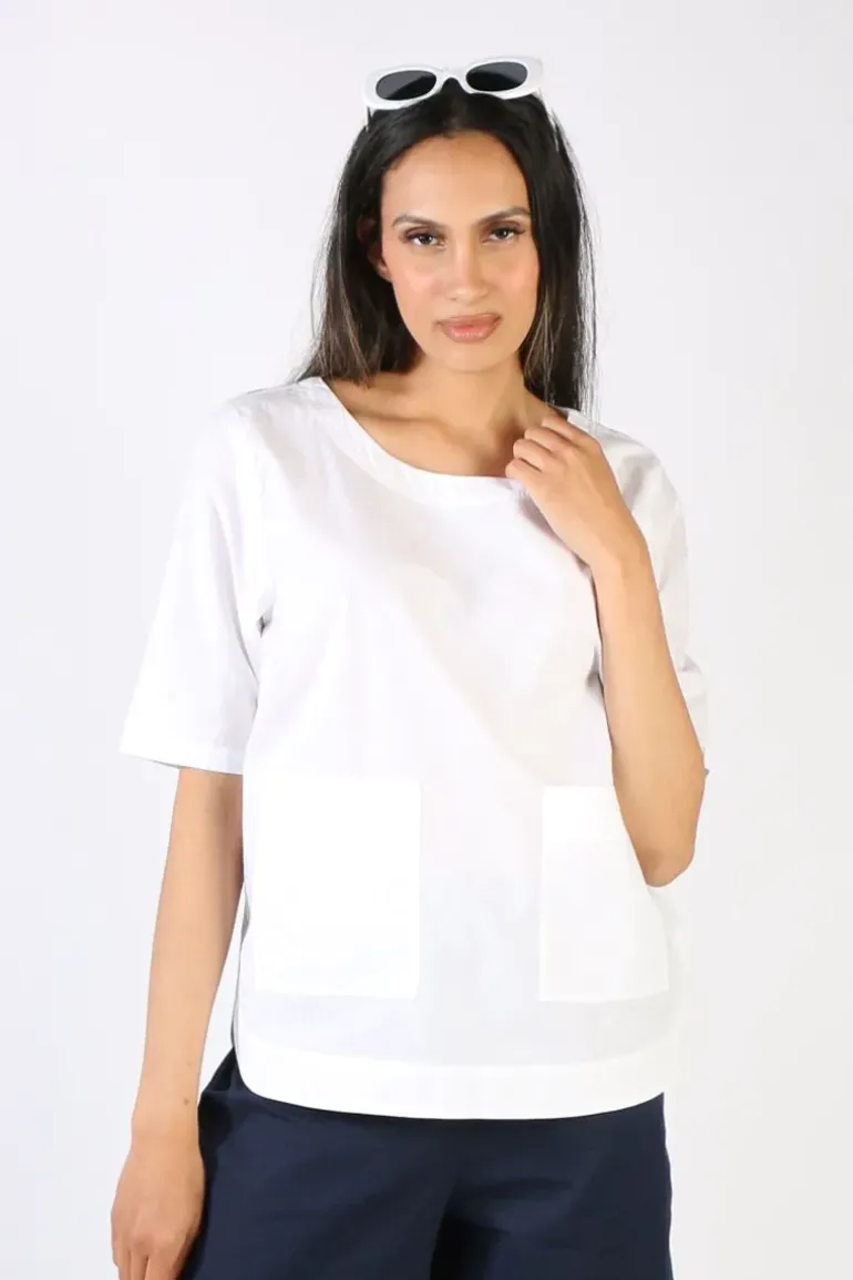 Bagruu Pati Top In White