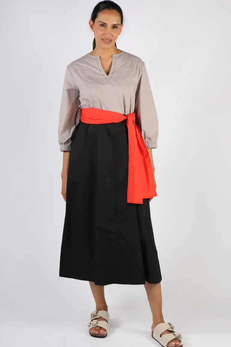 Bagruu Perri Color Block Dress In Black