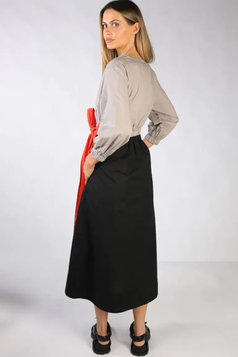 Bagruu Perri Color Block Dress In Black
