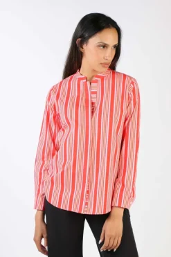 Bagruu Rathore Candy Stripe Shirt In Red