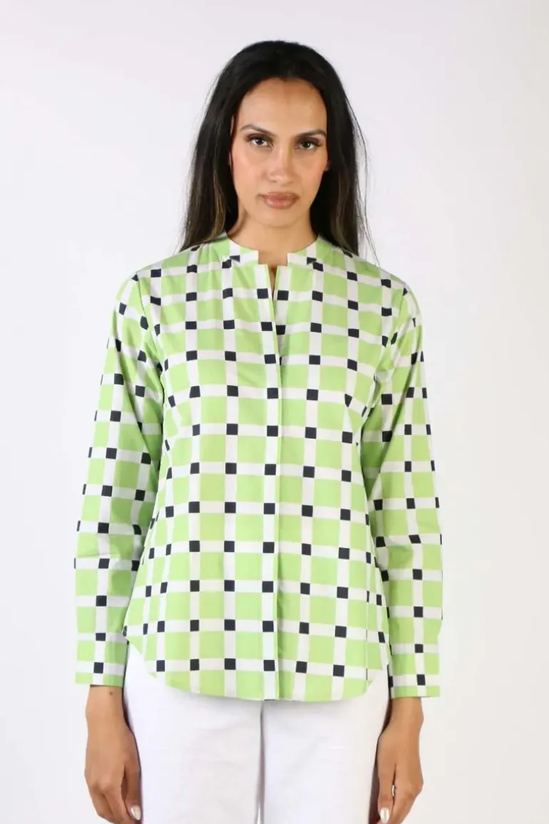 Bagruu Rathore Check Shirt In Lime
