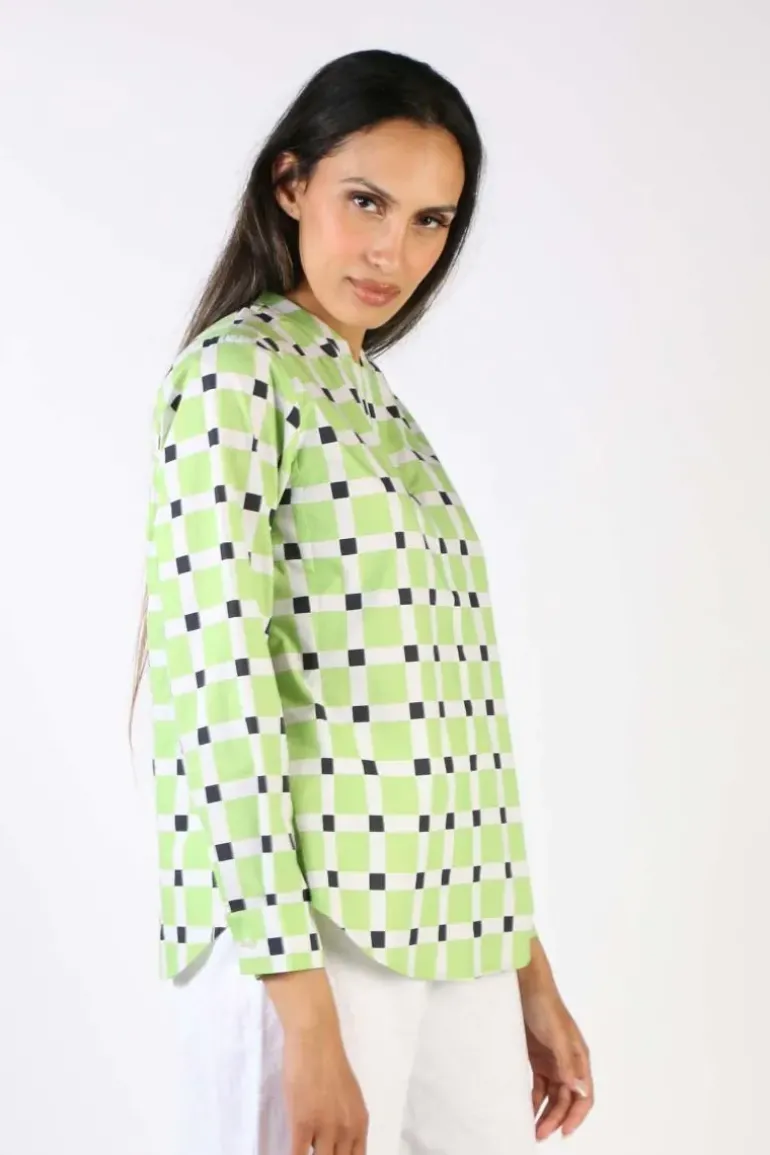 Bagruu Rathore Check Shirt In Lime