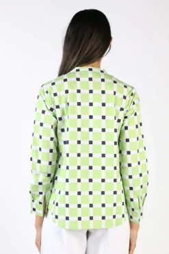 Bagruu Rathore Check Shirt In Lime