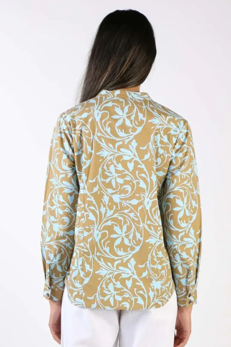 Bagruu Rathore Floral Shirt In Aqua