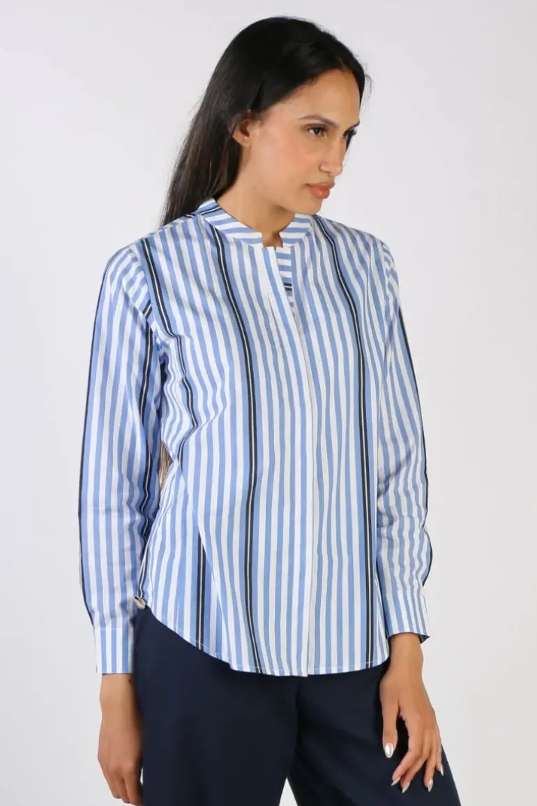 Bagruu Rathore Surf Stripe Shirt In Blue