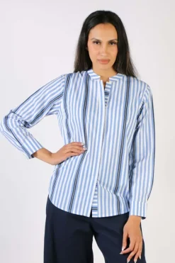 Bagruu Rathore Surf Stripe Shirt In Blue