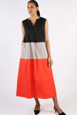 Bagruu Sanna Colour Block Dress In Multi