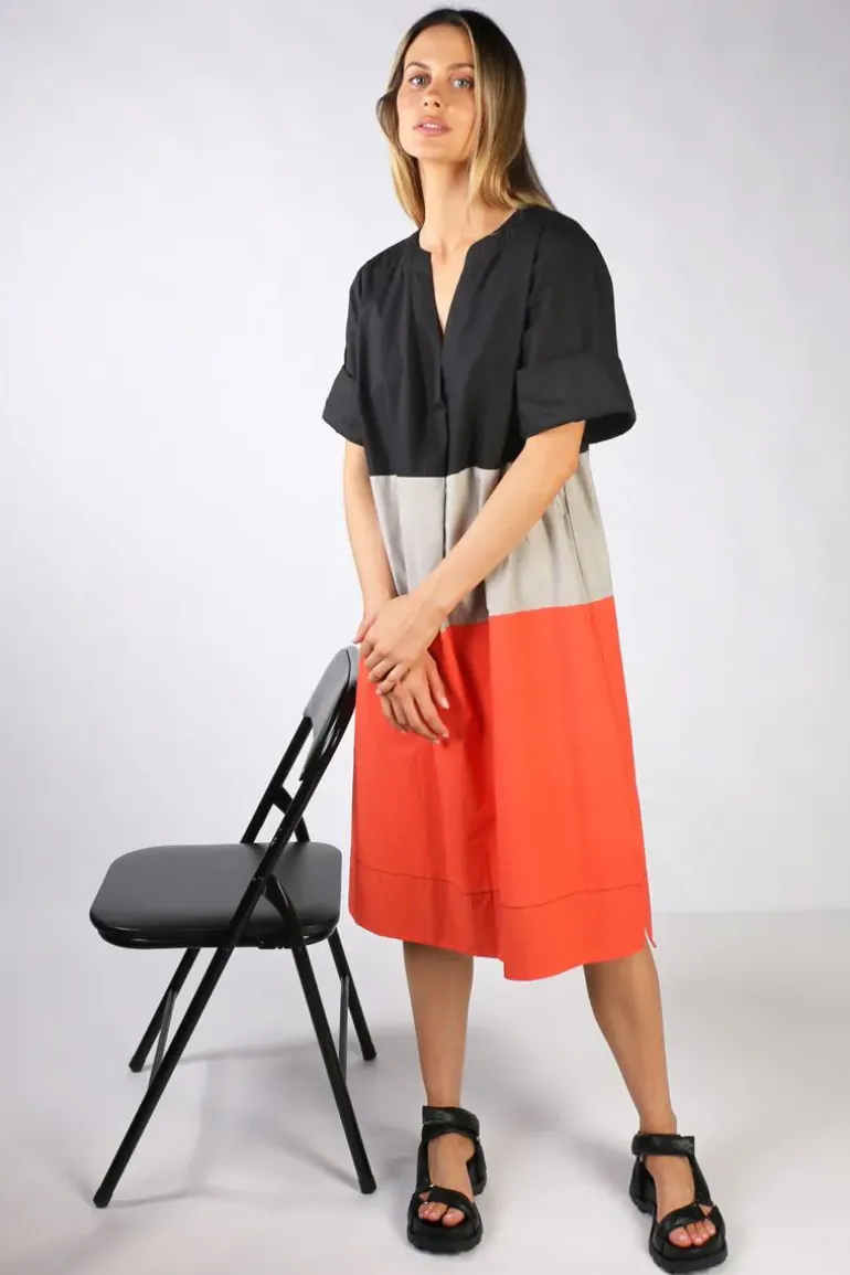 Bagruu Susie Colour Block Dress In Multi