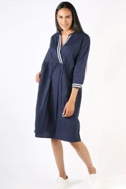 Bagruu Tikka Dress In Navy