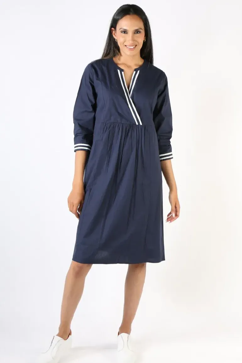 Bagruu Tikka Dress In Navy