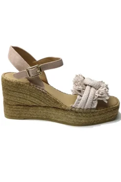 Banda Knot Raffia Sandal By Vidorreta In Nude