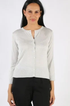 Bella Evening Cardi In Pearl