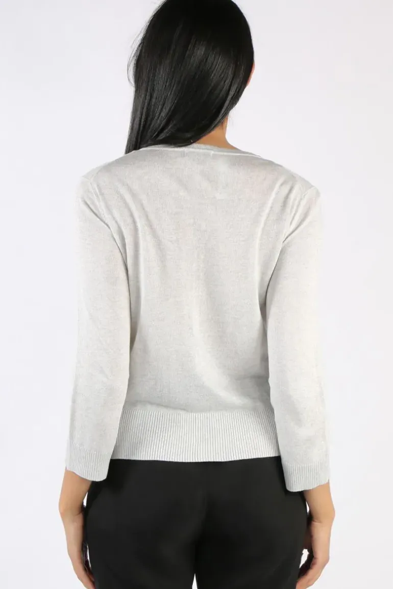 Bella Evening Cardi In Pearl