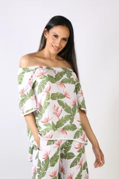 Blueberry Elastic Top In Palm