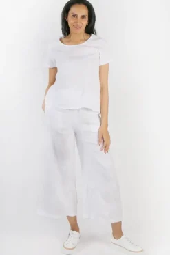 Blueberry Embroidered Top In White