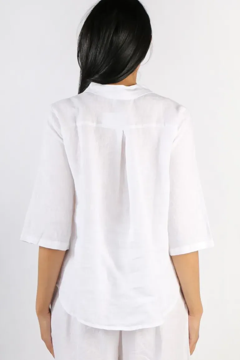 Blueberry Italia Classic Blouse In White