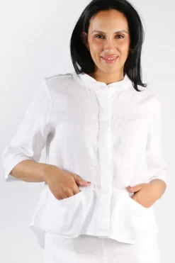 Blueberry Italia Classic Blouse In White