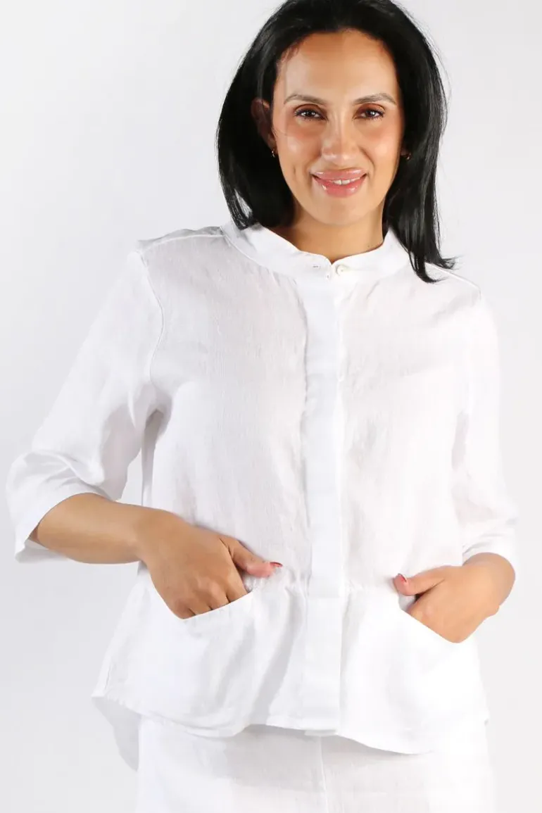 Blueberry Italia Classic Blouse In White