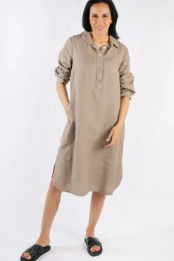 Blueberry Maria Pia Shirt Dress In Fango