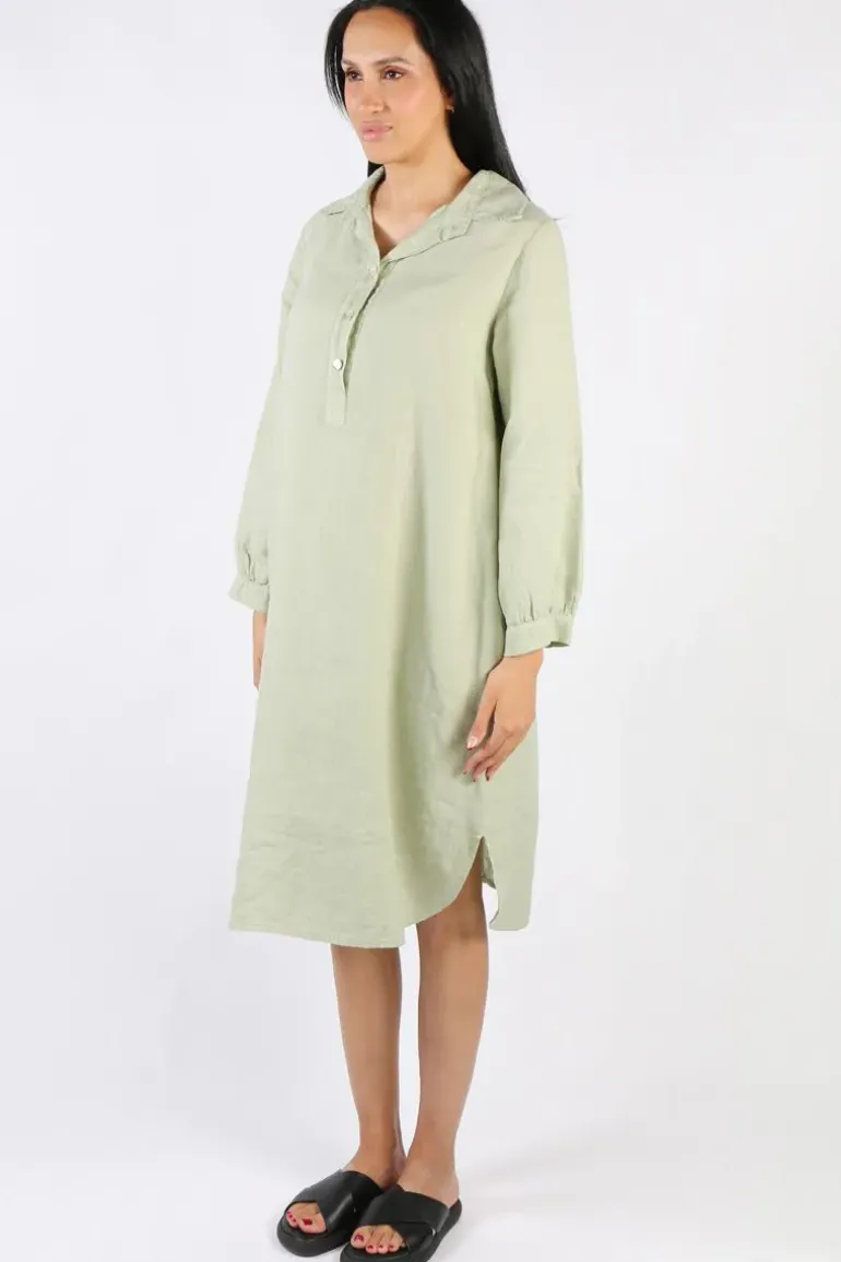 Blueberry Maria Pia Shirt Dress In Sage