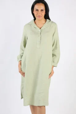 Blueberry Maria Pia Shirt Dress In Sage