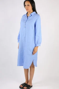 Blueberry Maria Pia Shirt Dress In Cornflower