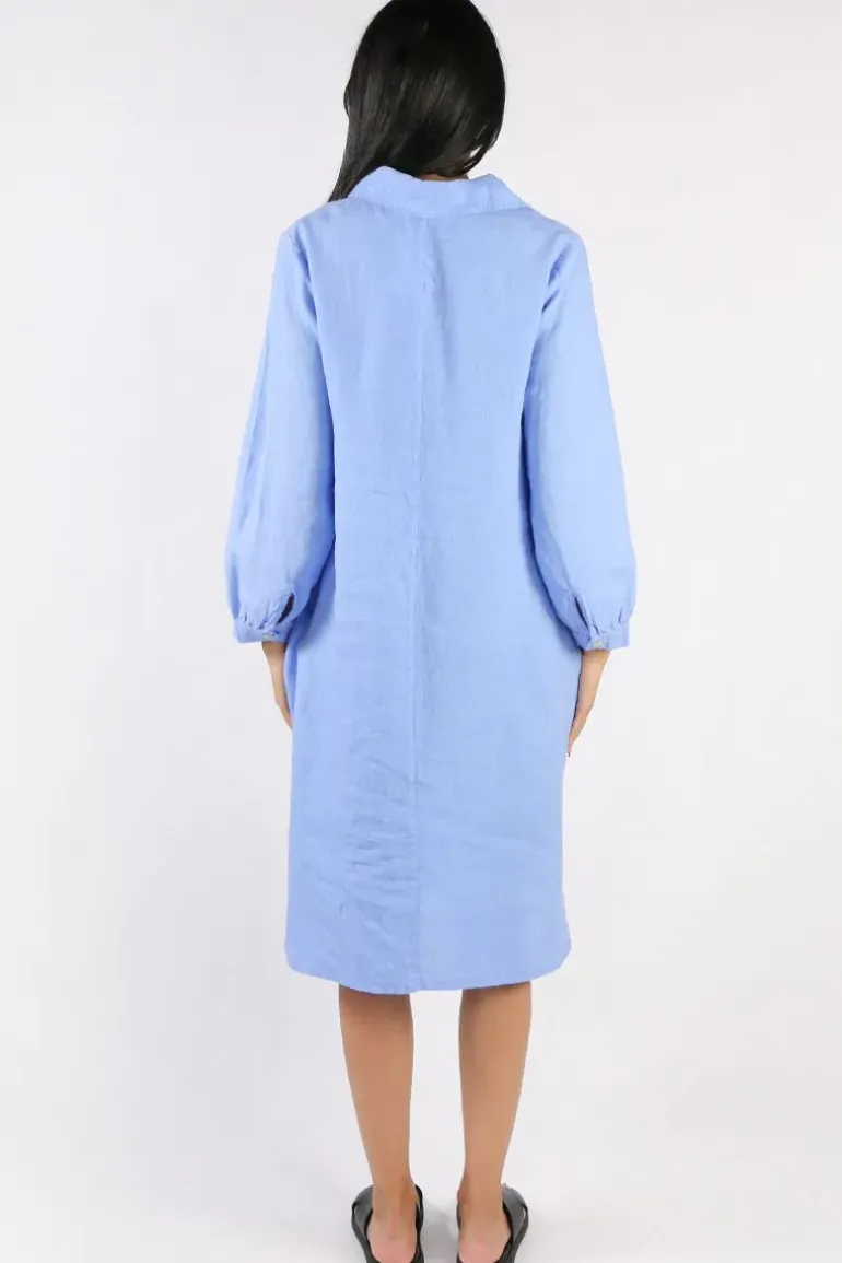 Blueberry Maria Pia Shirt Dress In Cornflower