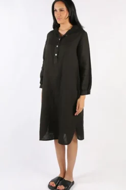 Blueberry Maria Pia Shirt Dress In Black