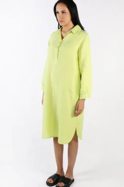 Blueberry Maria Pia Shirt Dress In Lime