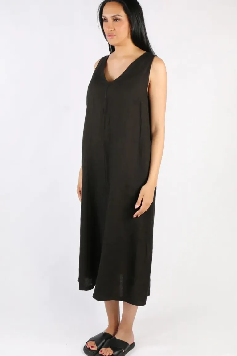 Blueberry Maxi Dress In Black