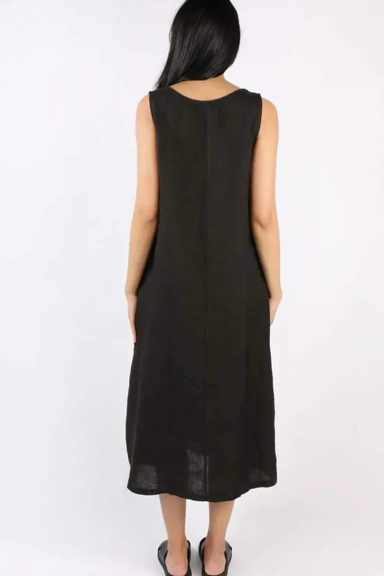 Blueberry Maxi Dress In Black
