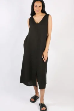Blueberry Maxi Dress In Black