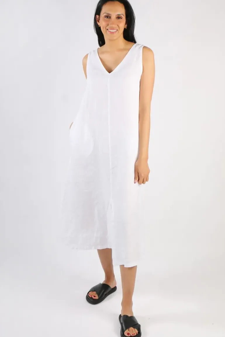 Blueberry Maxi Dress In White