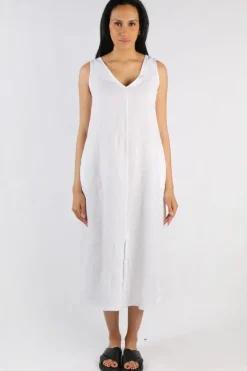 Blueberry Maxi Dress In White