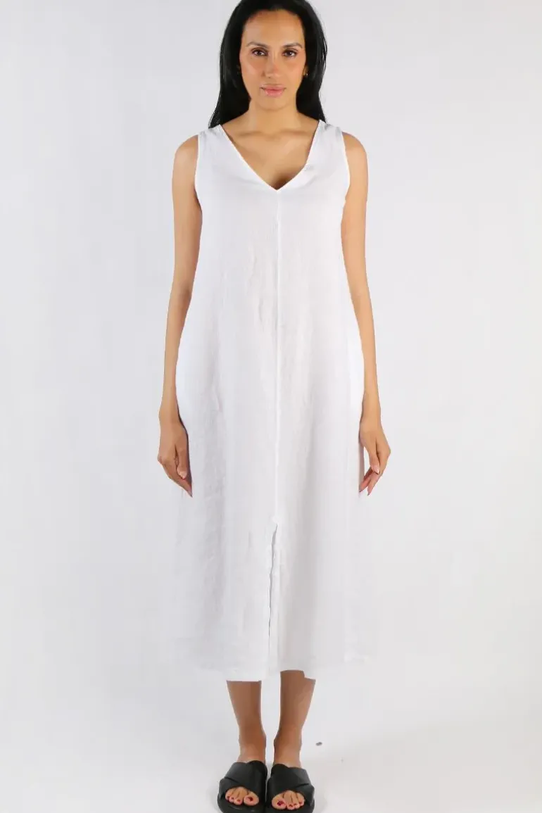Blueberry Maxi Dress In White